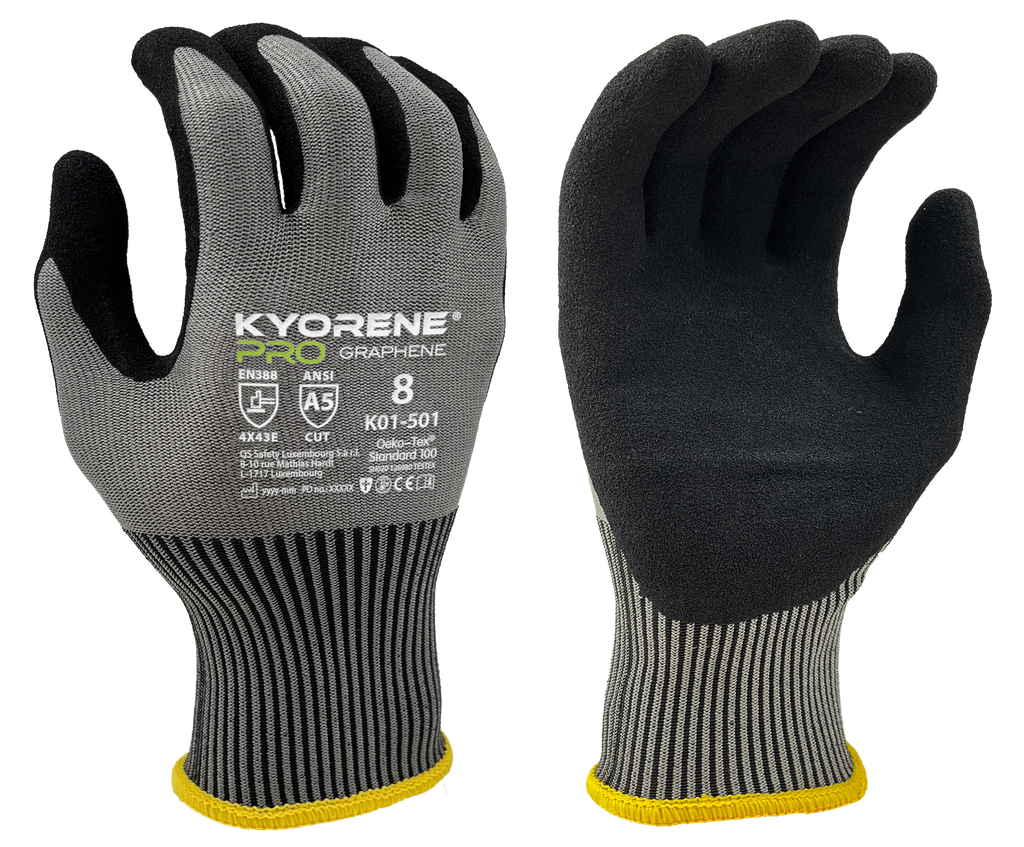 K01-501  / 15 gauge Kyorene Pro Micro-foam nitrile palm coating cut E