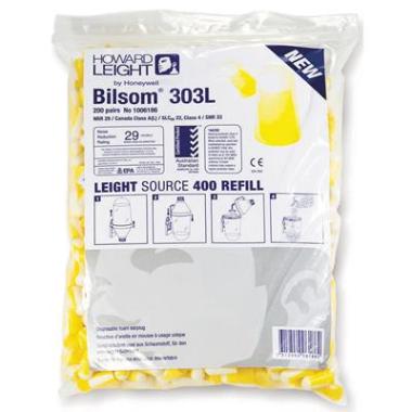 Howard Leight Bilsom 303L oordoppen navulling - 200 paar geel/wit