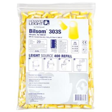 Howard Leight Bilsom 303S oordoppen navulling - 200 paar geel/wit