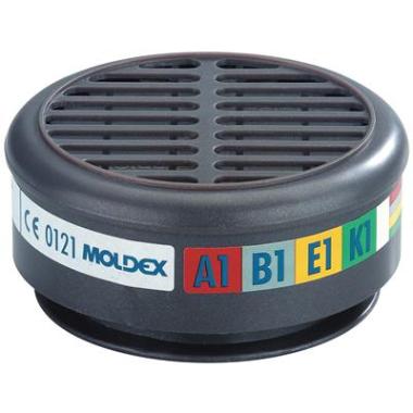 Moldex 890001 gas- en dampfilter A1B1E1K1 donkergrijs
