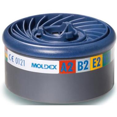 Moldex 980001 gas- en dampfilter A2B2E2K2 grijs/blauw