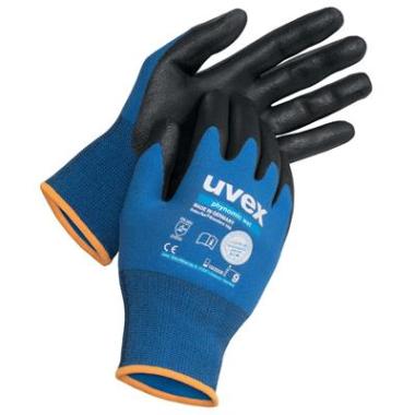 Uvex phynomic wet handschoen zwart/blauw