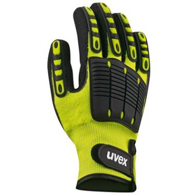 Uvex synexo impact 1 handschoen zwart/geel