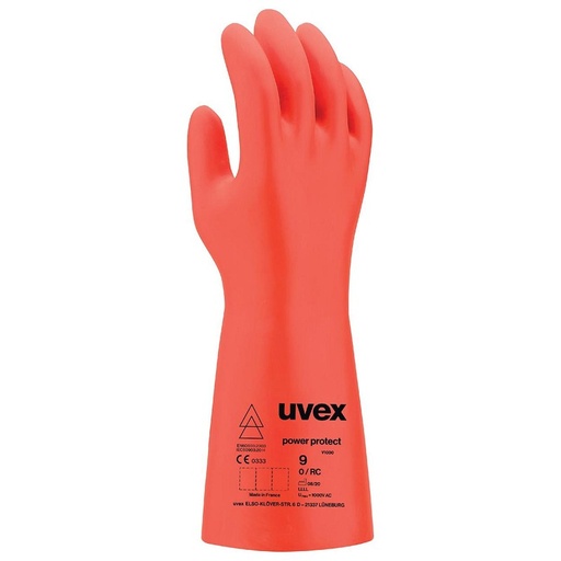 Uvex power protect V1000 handschoen rood