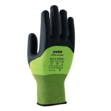 Uvex C500 wet plus handschoen zwart/groen