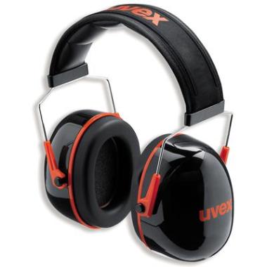 Uvex K3 2600-003 gehoorkap met hoofdband rood