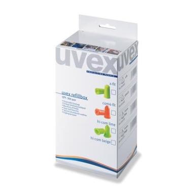 Uvex x-fit 2112-022 oordop navulling -  300 paar lime