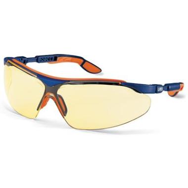 Uvex i-vo 9160-520 veiligheidsbril blauw/oranje