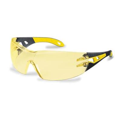 Uvex pheos 9192-385 veiligheidsbril zwart/geel