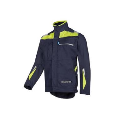 Sioen 074V Laruns jas fluo geel/marineblauw