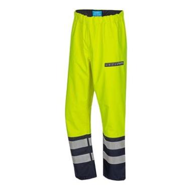Sioen 7276 Hovi broek fluo geel/marineblauw