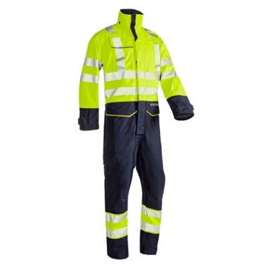 Sioen 5908 Aksdal regenoveral fluo geel/marineblauw