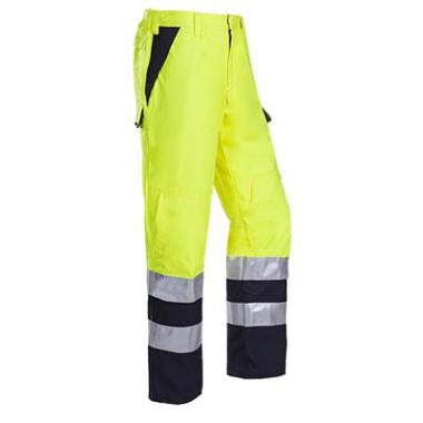 Sioen 022v Matour broek fluo geel/marineblauw