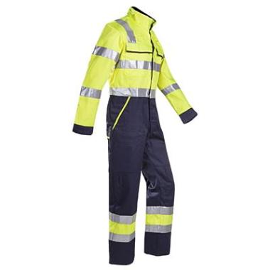 Sioen 018V Autun overall fluo geel/blauw