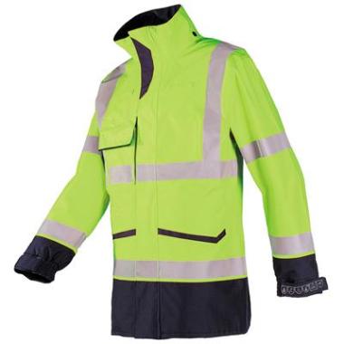 Sioen 7229 Falcon jas fluo geel/marineblauw