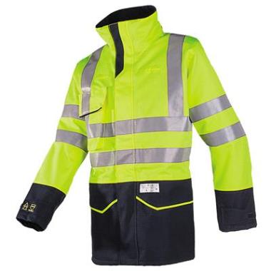 Sioen 7227 Nash jas fluo geel/marineblauw