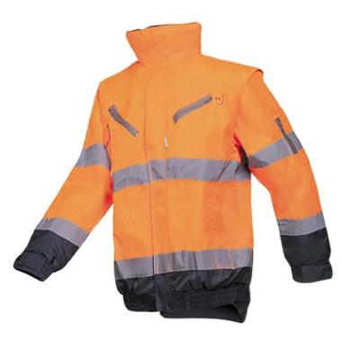 Sioen 364A Campbell jas fluo oranje/marineblauw