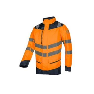 Sioen 682A Birkum regenjas fluo oranje/marineblauw