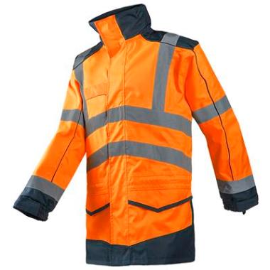 Sioen 166A Anfield parka fluo oranje/marineblauw