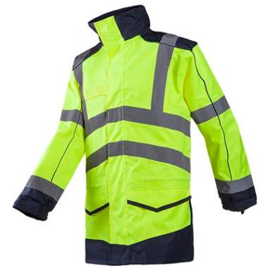 Sioen 166A Anfield parka fluo geel/blauw
