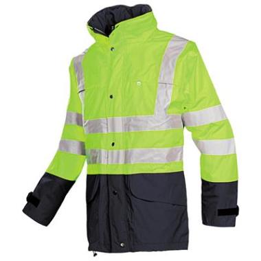 Sioen 132Z Brighton jas fluo geel/marineblauw