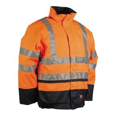 Sioen 9495 Waddington jas fluo oranje/marineblauw