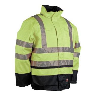 Sioen 9495 Waddington jas fluo geel/marineblauw
