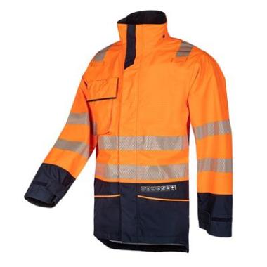 Sioen 7330 Torvik parka fluo oranje/marineblauw