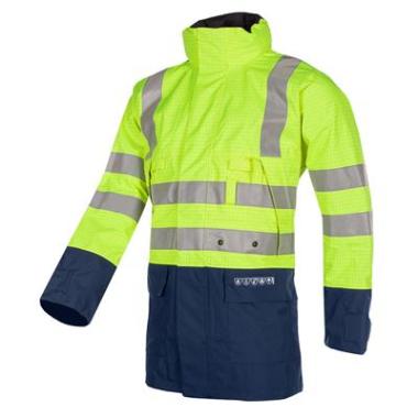 Sioen 3073 Winseler parka fluo geel/marineblauw