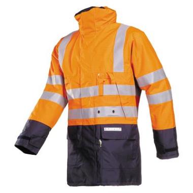 Sioen 3073 Winseler parka fluo oranje/marineblauw