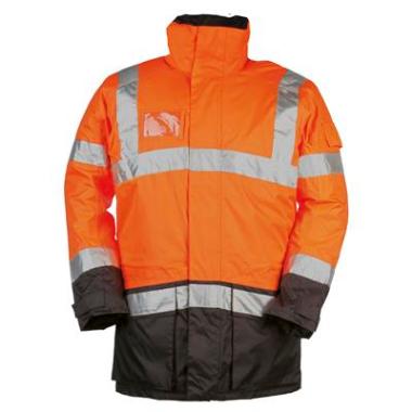 Sioen 313A Lightflash parka fluo oranje/marineblauw