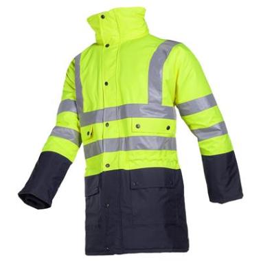 Sioen 2006 Stormflash parka fluo geel/marineblauw