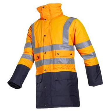 Sioen 2006 Stormflash parka fluo oranje/marineblauw