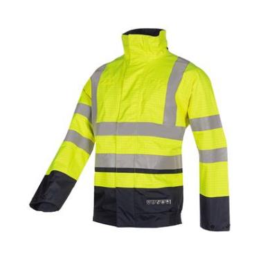 Sioen 9396 Jibou jas fluo geel/marineblauw