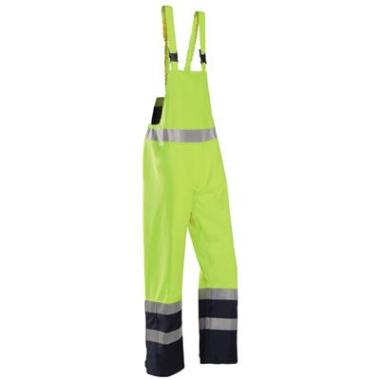 Sioen 6133 Brisbane Amerikaanse overall fluo geel/marineblauw