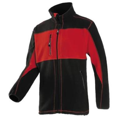 Sioen 611Z Durango fleece jas rood/zwart