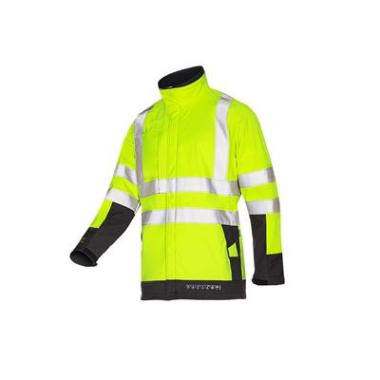 Sioen 9633 Playford softshell jas fluo geel/grijs