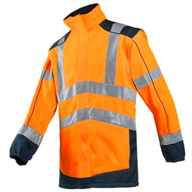 Sioen 167A Drayton softshell jas fluo oranje/marineblauw
