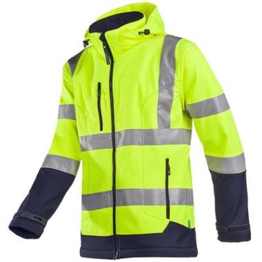 Sioen 9933 Fuller softshell jas fluo geel/marineblauw