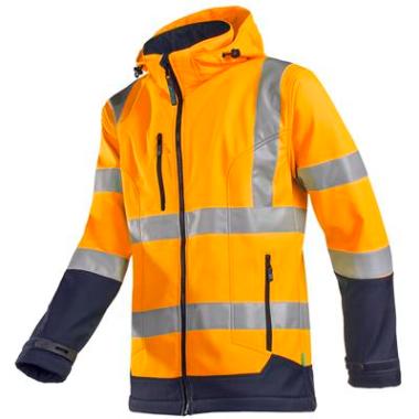 Sioen 9933 Fuller softshell jas fluo oranje/marineblauw
