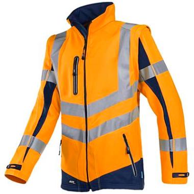 Sioen 724Z Malden softshell jas fluo oranje/marineblauw