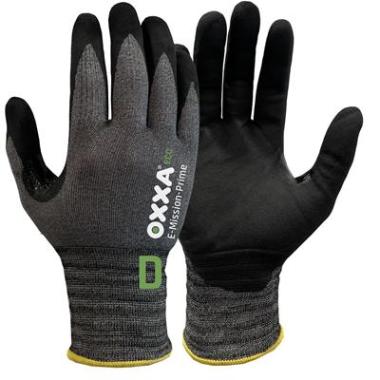 OXXA® E-Mission-Prime Cut D 52-720 handschoen zwart/peper & zout