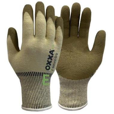 OXXA® E-Nature-Grip Cut E 52-710 handschoen olijfgroen/zachtgeel