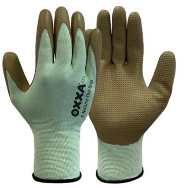 OXXA® E-Nature-Top-Grip 52-050 handschoen olijfgroen/flessengroen