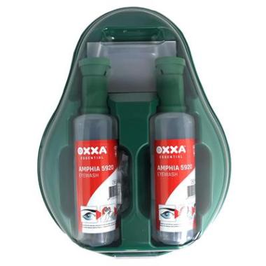 OXXA® Bravis 5930 wandhouder inclusief 2 OXXA® oogspoelflessen 500 ml groen