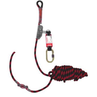 OXXA® Lucania 4112 rope Grab valstopapparaat met valdemper en lijn zwart/rood