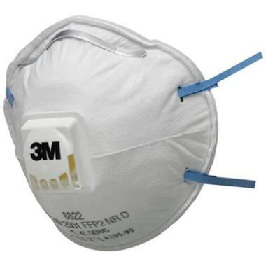 3M 8822 stofmasker FFP2 NR D met uitademventiel wit