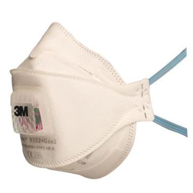 3M Aura 9322+Gen3 stofmasker FFP2 NR D met uitademventiel wit