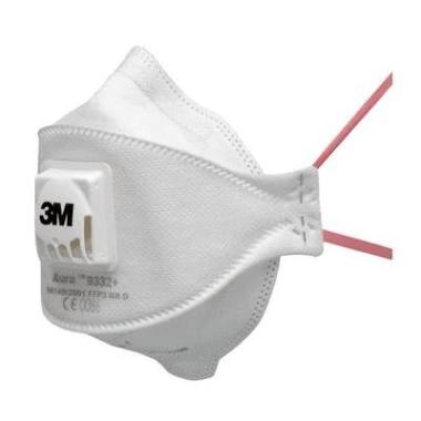 3M Aura 9332+ stofmasker FFP3 NR D met uitademventiel in bulkverpakking wit