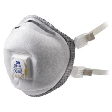3M 9928 stofmasker FFP2 R D met uitademventiel wit